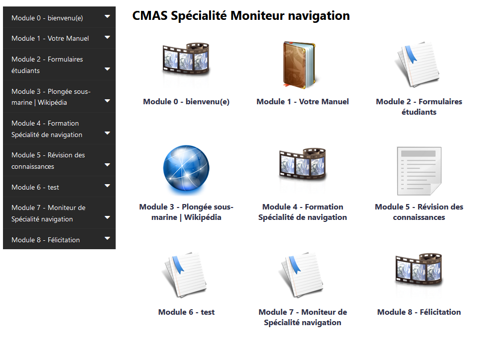 Devenir niveau spécialite navigation CMAS en plongée